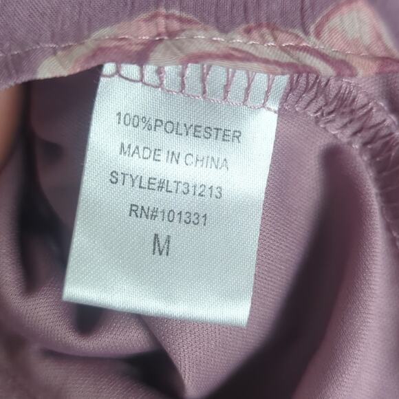 Cropped Pop-Over Boho Floral Festival Blouse with Bell Sleeves Women's Medium - Picture 4 of 7